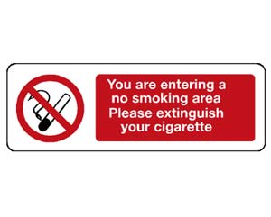 You are entering a no smoking area
