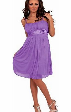 YouLookHot -New Designer Pleated Cocktail Evening Party Dress H1119 Lilac Size Large(12-14)