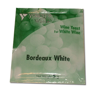 YOUNGS BORDEAUX WHITE WINE YEAST SACHET 5G