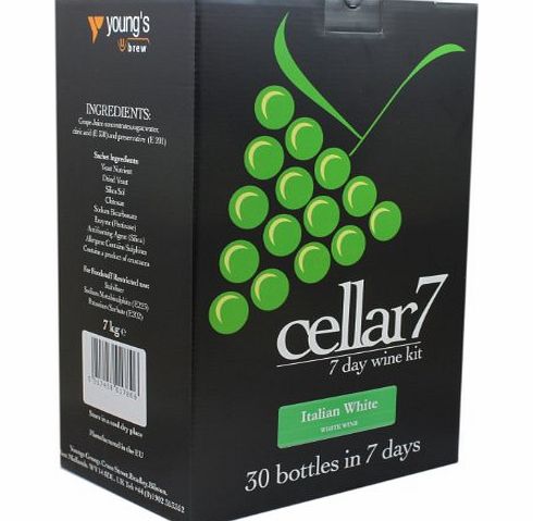 Youngs Cellar 7 Italian White 30 Bottle White Wine Making Kit