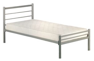 Your Price Furniture.co.uk Alpen Silver Metal Bed