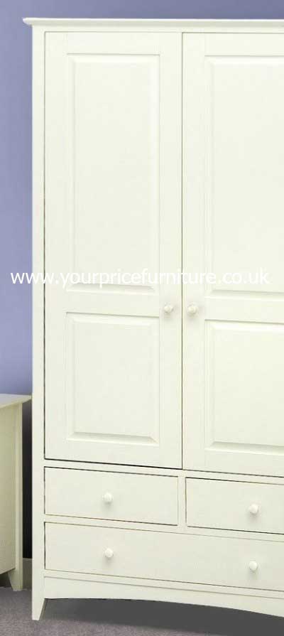 Wardrobes Furniture on Price Furniture Co Uk Cameo White Shaker Style Combination Wardrobe