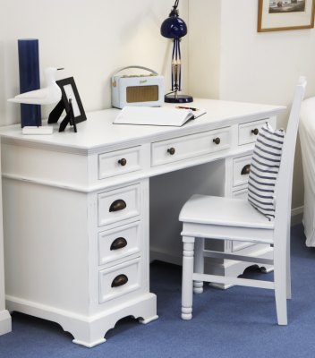 Your Price Furniture.co.uk Kristina White Painted Dressing Table and Chair