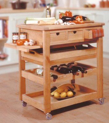 Your Price Furniture.co.uk Oak Kitchen Trolley HALF PRICE DEAL
