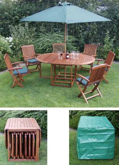 Your Price Furniture.co.uk Stora 6 Garden Furniture Set - Free Furniture Cover