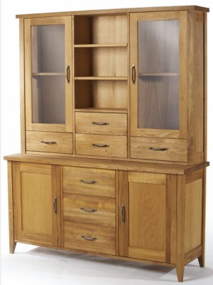 Your Price Furniture.co.uk Wealden Large Sideboard and Glazed Doors Dresser Top