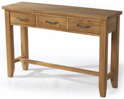 Your Price Furniture.co.uk Wealden Oak Console Table with 3 Drawers