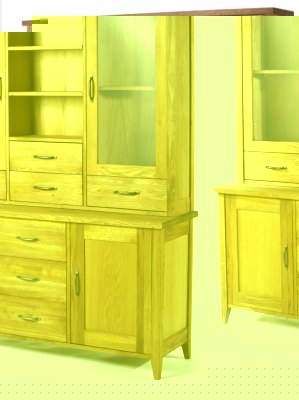 Wealden Oak Large Sideboard and Glazed Doors Dresser Top