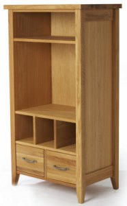 Your Price Furniture.co.uk Wealden Oak Open Fronted Hi Fi Unit
