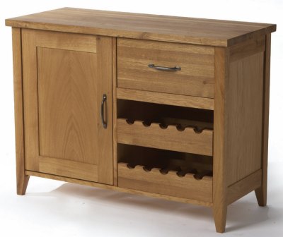 Wealden Oak Small Sideboard with Wine Rack
