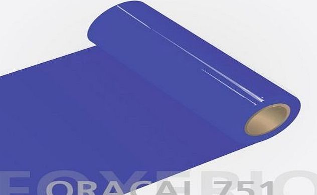 Yourdesign Plotter foil - Oracal 751 - 63cm Reel - 15m high-gloss - Brilliant Blue, 16.42yd / 49.20ft (Running Yard) x 24.80``)
