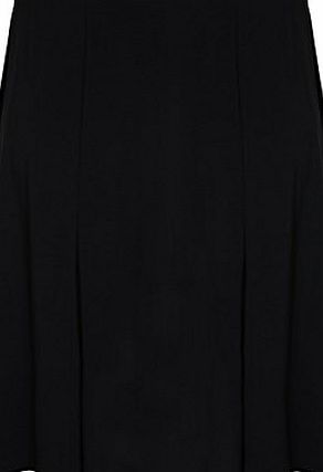 Yoursclothing Plus Size Womens Midi Flared Skirt With Elasticated Waist Size 20 Black