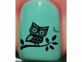 YRNails Startled owl Nail Decals by YRNails