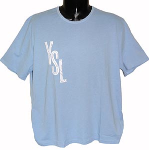 YSL Short-sleeve Crew-neck T-shirt With Large Logo On Right Side
