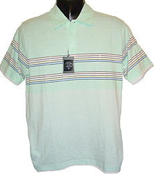 Short-sleeve Thin-Stripe Polo-shirt With Contrast Trim