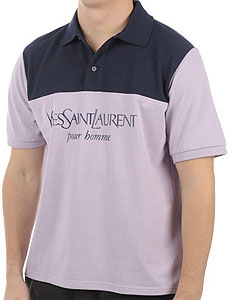 ysl `ves Saint Laurent`Polo-shirt With Panel Detail