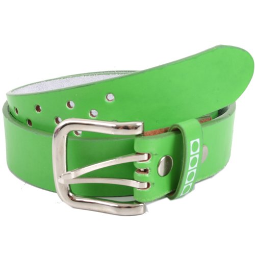 Mens Yuki 7 Leather Belt Green