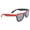 Classic Retro Wayfarer 80s Sunglasses (Black/Red)