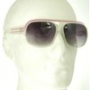 Yukka Vintage Retro Clear Sunglasses (Pink)