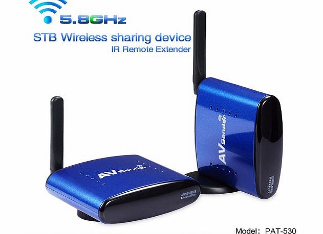 YUMQUA Pakite Digital STB Sharing Device PAT-530 5.8GHz Wireless Audio Video Sender 1x Transmitter amp; 1x Receiver IR Remote adapter suitable for one-floor 200M