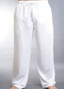 White knitted easy pant