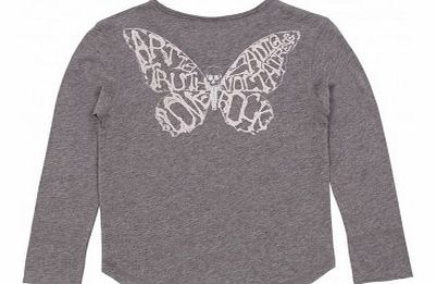 Butterfly T-shirt Grey `4 years,6 years,8