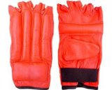 ZAIMA Bag Mitts Fingerless RED- LEATHER -Zaima- MEDIUM
