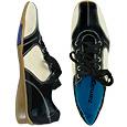 Black Patent Leather Two-tone Sneaker Shoes