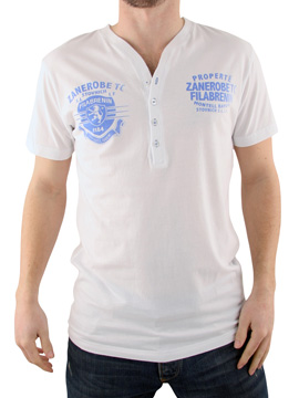 Zanerobe White Properte Henley T-Shirt