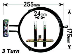 ZANUSSI ELEMENT 2500W ZANUSSI. PN# ELE6336