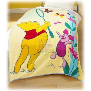 Winnie the Pooh Butterfly Fleece Blanket