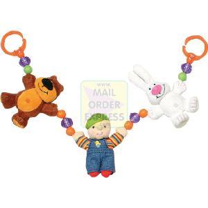 Zapf Creation My Lovely Baby Pram Rattle Blue Dungarees Boy