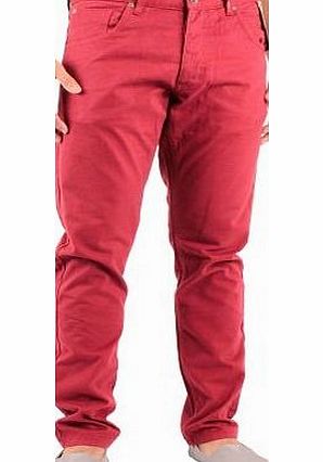 Ze ENZO Mens New ENZO Designer Red Plain Skinny/Slim Fit Stretch Retro Chino Jeans Size Waist 30-44 EZ183 38L