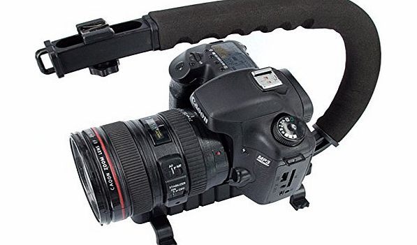zeadio  Camera Camcorder Stabilizing Stabilizer C Handle Grip with Accessory Shoe for DSLR DV Video, Canon Nikon Pentax Olympus Panasonic Pentax Sony DV Camcorders DSLR DC SLR camera, Canon EOS 1D 1DS 