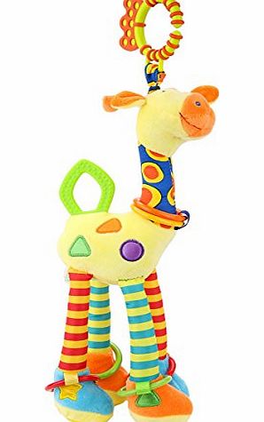 Zeagoo Baby Toys Catoon Deer Animal Model Hand Bell Ring Rattle for Kids