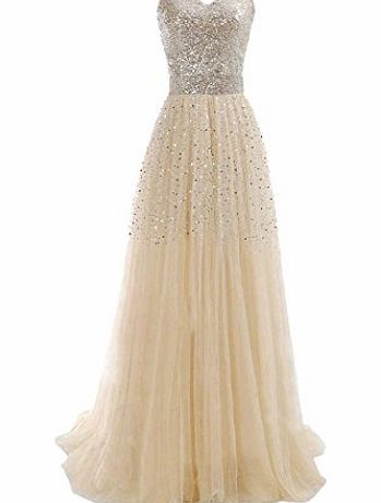 Zeagoo Sexy Sequins Long Formal Prom Dress Cocktail Party Ball Gown Dresses