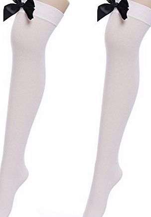 Zeagoo Womens Sexy Slim Thigh High Long Silk Stockings