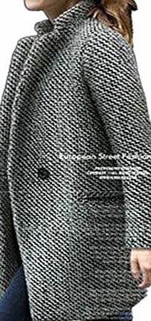 Zeagoo Womens Winter Warm Lapel Trench Wool Cashmere Long Parka Coat Outwear Jacket