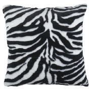 Zebra Faux Fur Cushion