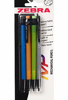 Zebra Mechanical Pencils, Multi, Pack of 4