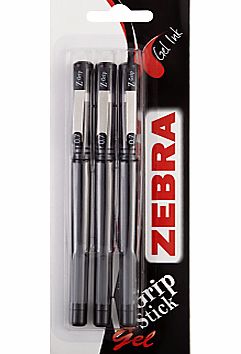 Zebra Z-Grip Gel Sticks Rollerball Pen, Black,