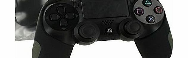 Zed Labz ZedLabz SG-1 silicone rubber grip cover case skin for Sony PS4 controller (Black)