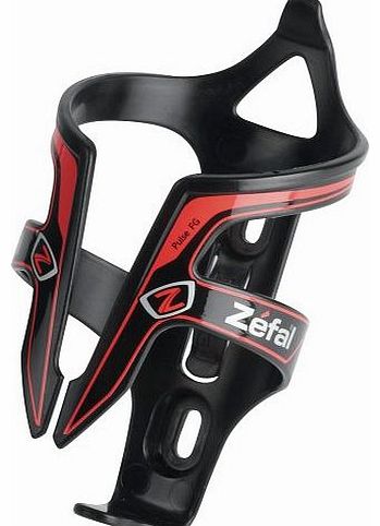 Pulse Fibre Glass Bottle Cage - Black/Red, Large