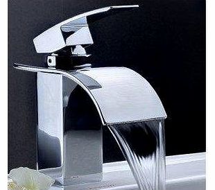 Zeffa Curvare Waterfall Bathroom Basin Mixer Tap