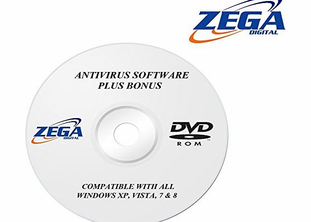 ZEGA Digital Antivirus Software Complete Protection Spam Spyware Malware CD Disc DVD