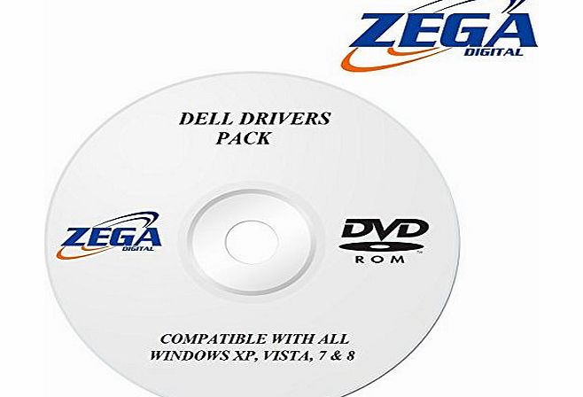 ZEGA Digital DELL Drivers Disc for Windows XP, Vista, 7, 8 Computer Laptop PC