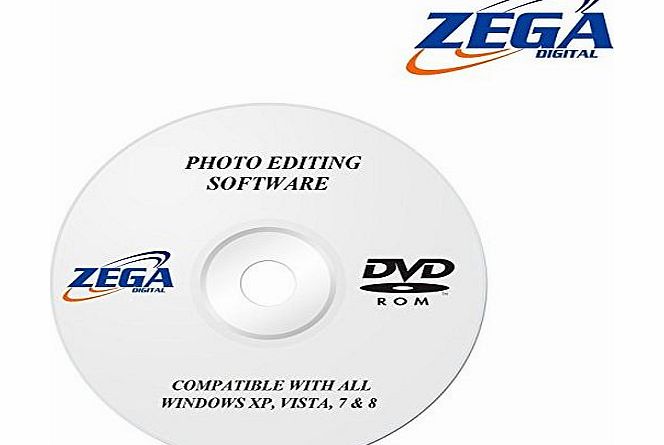 ZEGA Digital Photo Editing Editor Software Photoshop CS6 CS5 Alternative Plus Tutorials DVD Disc CD