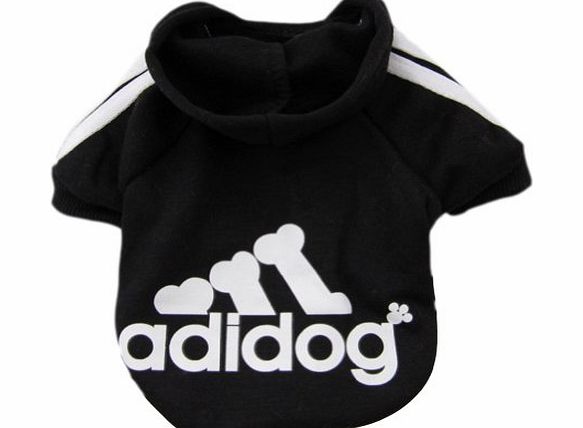 Pet Dog Cat Sweater Puppy T Shirt Warm Hoodies Coat Clothes Apparel Black M