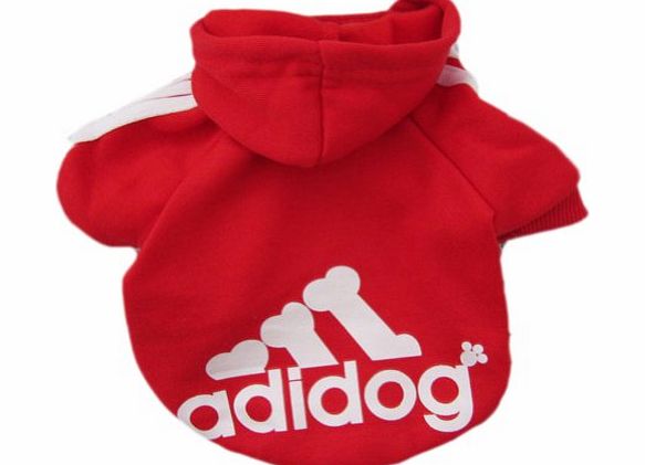 Pet Dog Cat Sweater Puppy T Shirt Warm Hoodies Coat Clothes Apparel Red M