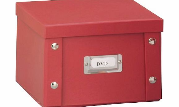 Zeller 17942 DVD Storage Box Cardboard 21 x 20 x 15 cm Red